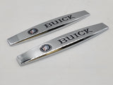 BRAND NEW UNIVERSAL 2PCS BUICK 3D METAL EMBLEM BADGE STICKER