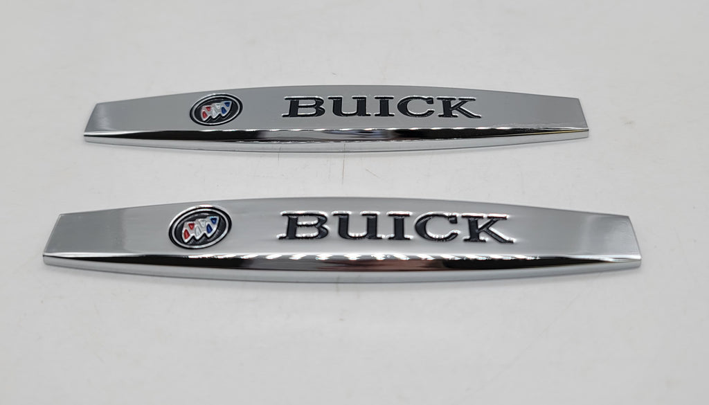 BRAND NEW UNIVERSAL 2PCS BUICK 3D METAL EMBLEM BADGE STICKER