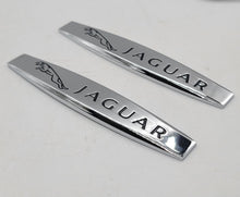 Load image into Gallery viewer, BRAND NEW UNIVERSAL 2PCS JAGUAR 3D METAL EMBLEM BADGE STICKER