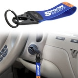 BRAND New SPOON SPORTS Blue Racing Keychain Metal key Ring Hook Strap Lanyard Universal