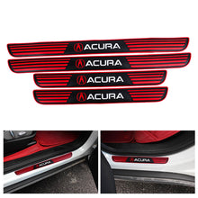 Load image into Gallery viewer, Brand New 4PCS Universal Acura Red Rubber Car Door Scuff Sill Cover Panel Step Protector V2