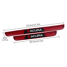 Load image into Gallery viewer, Brand New 4PCS Universal Acura Red Rubber Car Door Scuff Sill Cover Panel Step Protector V2