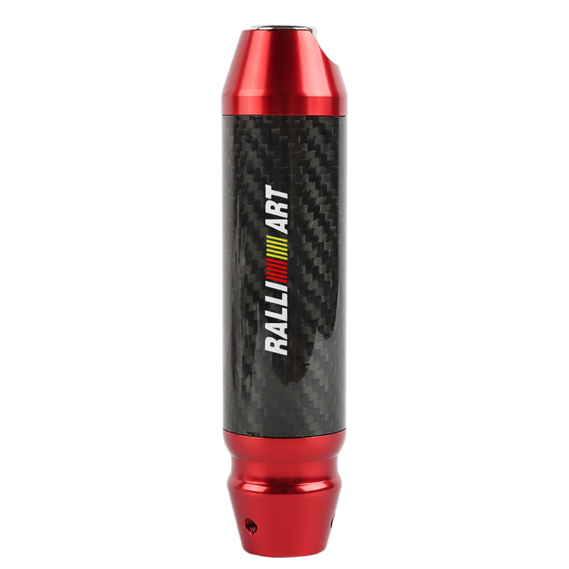 Brand New Ralliart Universal Real Carbon Fiber Red Aluminum Automatic Transmission Racing Gear Shift Knob