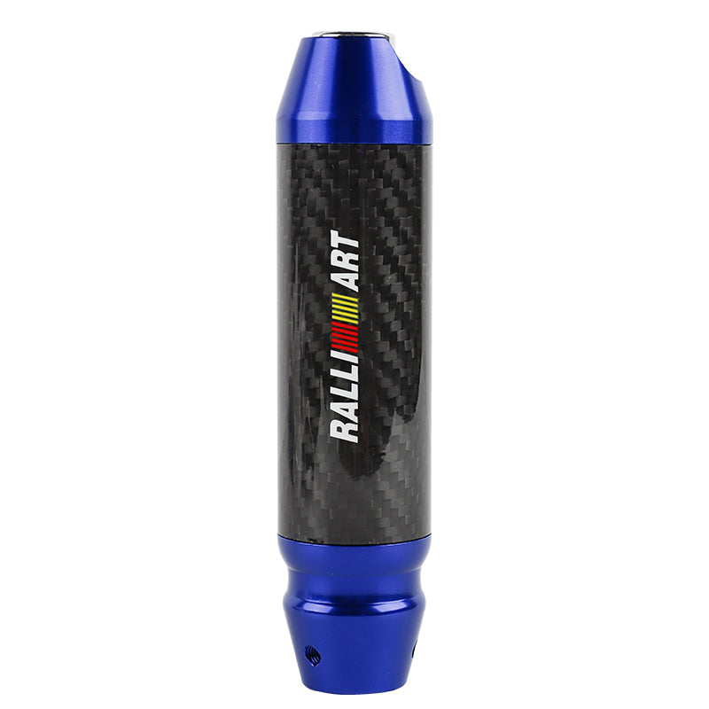 Brand New Ralliart Universal Real Carbon Fiber Blue Aluminum Automatic Transmission Racing Gear Shift Knob