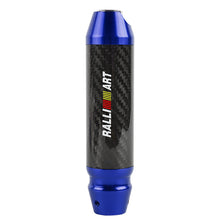 Load image into Gallery viewer, Brand New Ralliart Universal Real Carbon Fiber Blue Aluminum Automatic Transmission Racing Gear Shift Knob