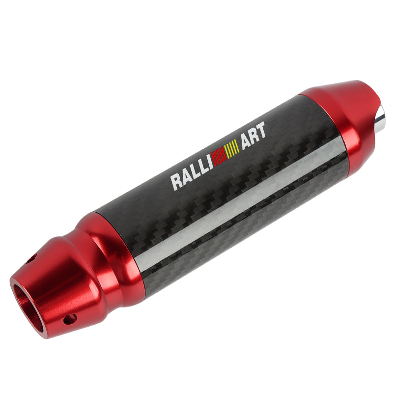 Brand New Ralliart Universal Real Carbon Fiber Red Aluminum Automatic Transmission Racing Gear Shift Knob