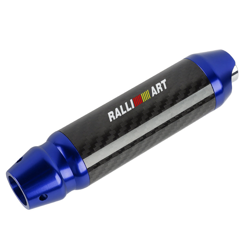 Brand New Ralliart Universal Real Carbon Fiber Blue Aluminum Automatic Transmission Racing Gear Shift Knob