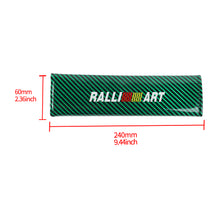 Load image into Gallery viewer, Brand New Universal 2PCS Ralliart Green Carbon Fiber Look Car Seat Belt Covers Shoulder Pad