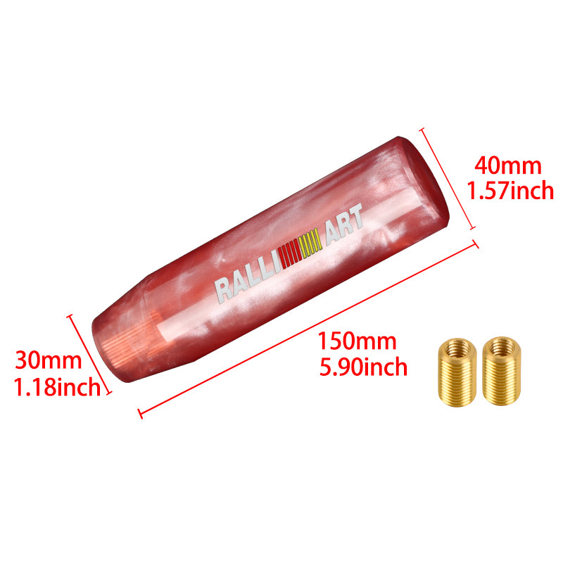 Brand New Universal Ralliart Pearl Red Long Stick Manual Car Gear Shift Knob Shifter M8 M10 M12