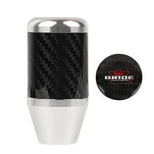 Load image into Gallery viewer, Brand New Universal Bride Silver Real Carbon Fiber Racing Gear Stick Shift Knob For MT Manual M12 M10 M8