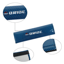 Load image into Gallery viewer, Brand New Universal 2PCS Bride Blue Carbon Fiber Look Car Seat Belt Covers Shoulder Pad