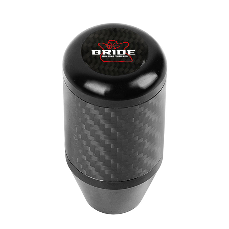 Brand New Universal Bride Black Real Carbon Fiber Racing Gear Stick Shift Knob For MT Manual M12 M10 M8