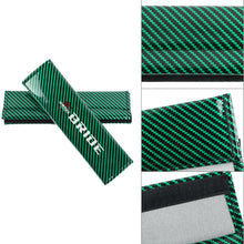 Load image into Gallery viewer, Brand New Universal 2PCS Bride Green Carbon Fiber Look Car Seat Belt Covers Shoulder Pad