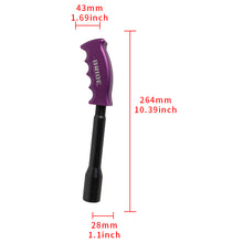 Load image into Gallery viewer, Brand New Bride Purple Aluminum Slotted Pistol Grip Handle Manuel Gear Stick Shift Knob M8 M10 M12 &amp; Black Shifter Extender Extension