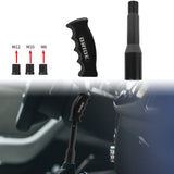 Brand New Bride Black Aluminum Slotted Pistol Grip Handle Manuel Gear Stick Shift Knob M8 M10 M12 & Black Shifter Extender Extension