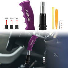 Load image into Gallery viewer, Brand New Bride Purple Aluminum Slotted Pistol Grip Handle Automatic Gear Shift Knob Shifter