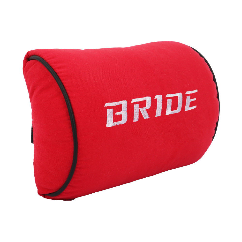 Brand New 2PCS JDM Bride Red Fabric Material Car Neck Headrest Pillow Fabric Racing Seat