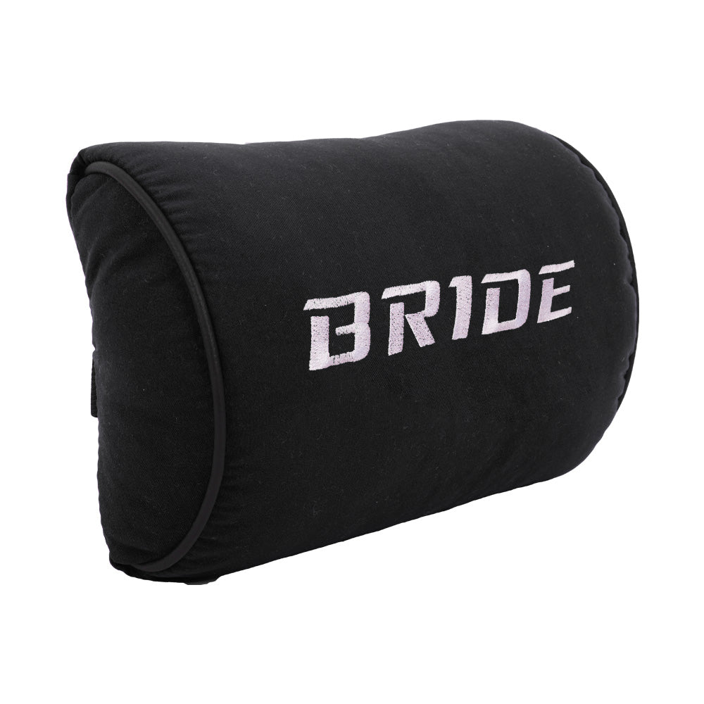 Brand New 2PCS JDM Bride Black Fabric Material Car Neck Headrest Pillow Fabric Racing Seat