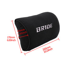 Load image into Gallery viewer, Brand New 1PCS JDM Bride Black Fabric Material Car Neck Headrest Pillow Fabric Racing Seat