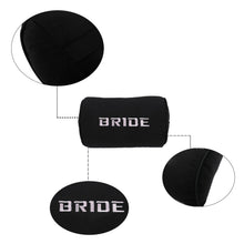 Load image into Gallery viewer, Brand New 2PCS JDM Bride Black Fabric Material Car Neck Headrest Pillow Fabric Racing Seat