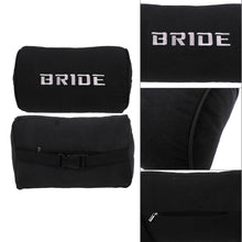 Load image into Gallery viewer, Brand New 2PCS JDM Bride Black Fabric Material Car Neck Headrest Pillow Fabric Racing Seat