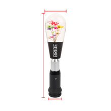 Load image into Gallery viewer, Brand New Universal JDM Bride Black Crystal Real Flowers Head Automatic Car Gear Shift Knob shifter