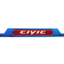 Load image into Gallery viewer, Brand New Universal 2PCS Civic Titanium Burnt Blue Metal License Plate Frame