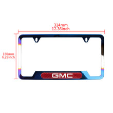 Load image into Gallery viewer, Brand New Universal 1PCS GMC Titanium Burnt Blue Metal License Plate Frame