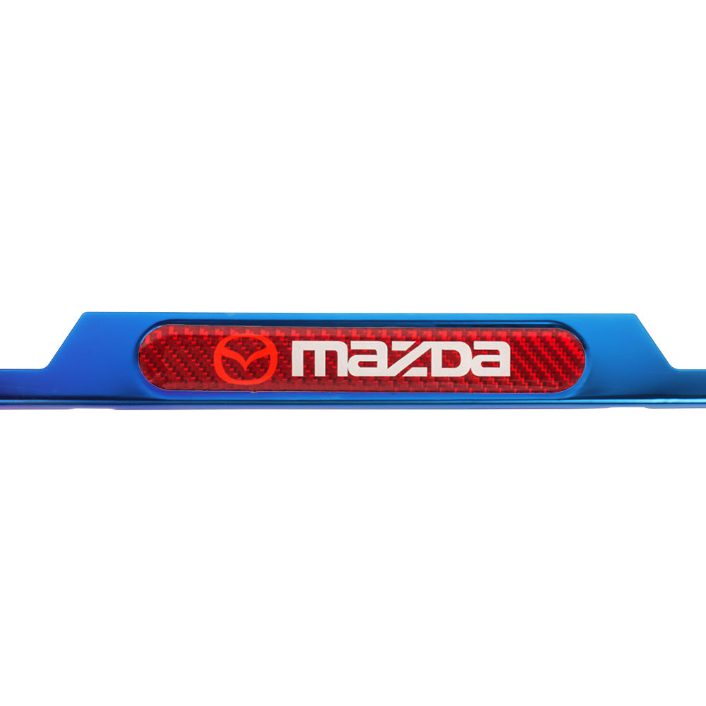 Brand New Universal 1PCS MAZDA Titanium Burnt Blue Metal License Plate Frame