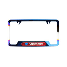 Load image into Gallery viewer, Brand New Universal 1PCS MOPAR Titanium Burnt Blue Metal License Plate Frame