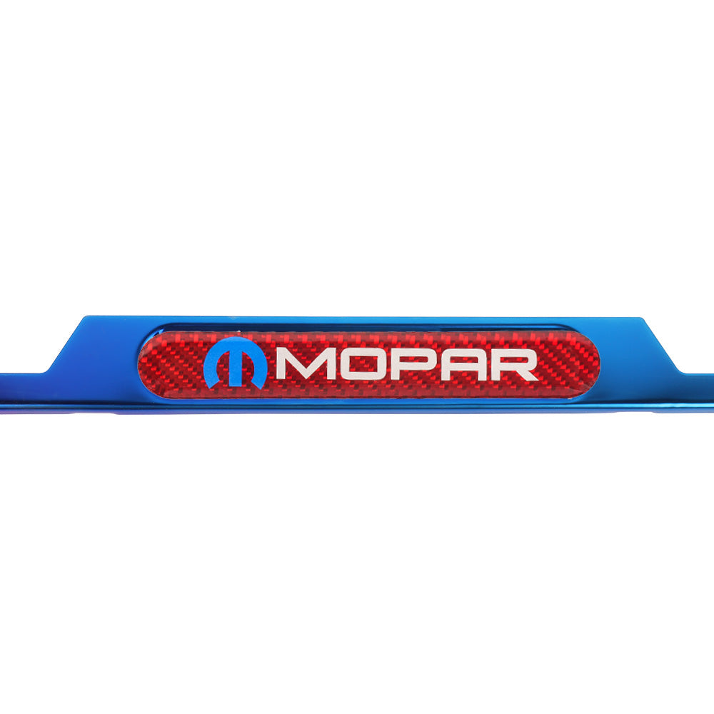 Brand New Universal 1PCS MOPAR Titanium Burnt Blue Metal License Plate Frame