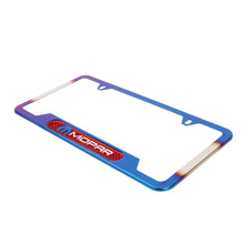 Load image into Gallery viewer, Brand New Universal 1PCS MOPAR Titanium Burnt Blue Metal License Plate Frame