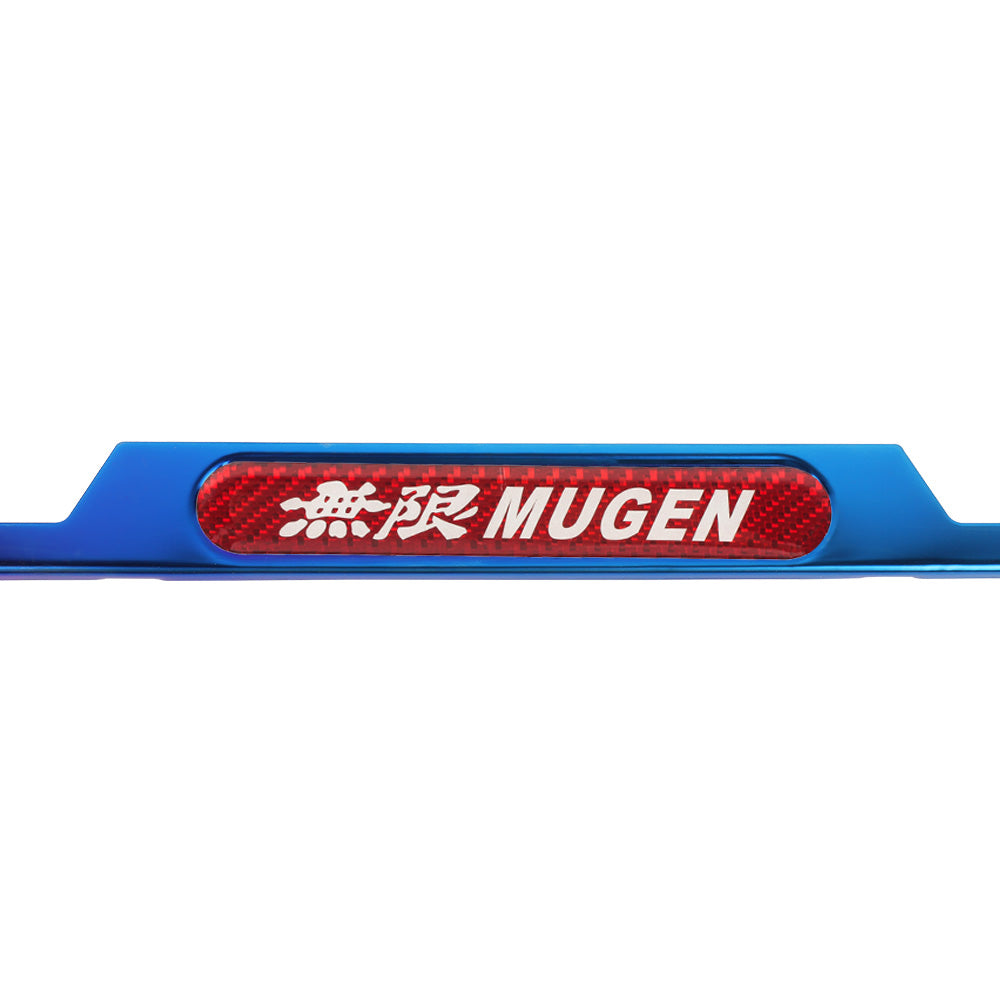 Brand New Universal 1PCS MUGEN Titanium Burnt Blue Metal License Plate Frame