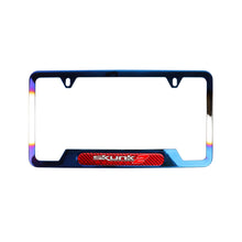 Load image into Gallery viewer, Brand New Universal 2PCS SKUNK2 Titanium Burnt Blue Metal License Plate Frame