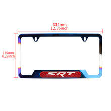 Load image into Gallery viewer, Brand New Universal 1PCS SRT Titanium Burnt Blue Metal License Plate Frame