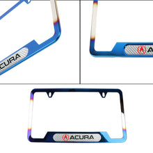 Load image into Gallery viewer, Brand New Universal 1PCS Acura Titanium Burnt Blue Metal License Plate Frame