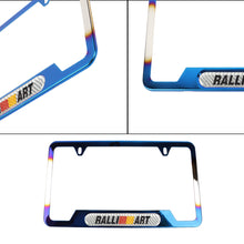 Load image into Gallery viewer, Brand New Universal 1PCS Ralliart Titanium Burnt Blue Metal License Plate Frame