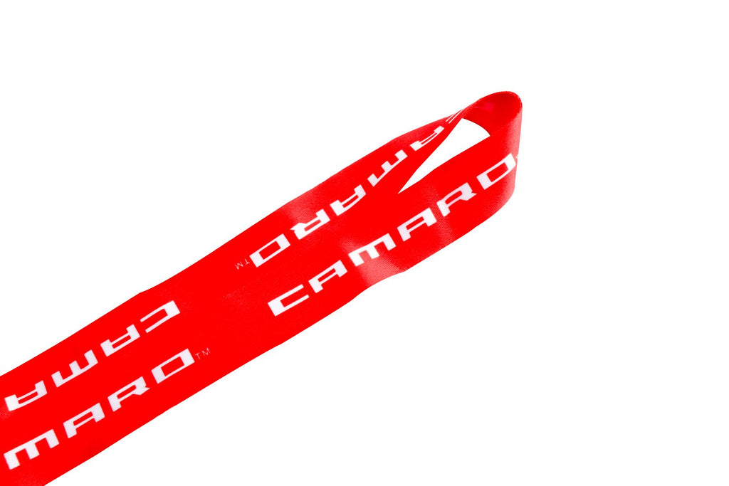 Brand New JDM Camaro Racing Red Double Sided Printed NYLON Lanyard Neck Strap Keychain Quick Release