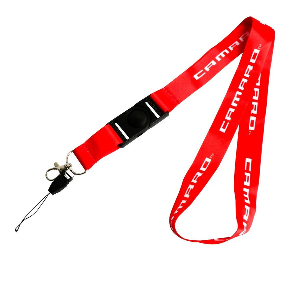 Brand New JDM Camaro Racing Red Double Sided Printed NYLON Lanyard Neck Strap Keychain Quick Release