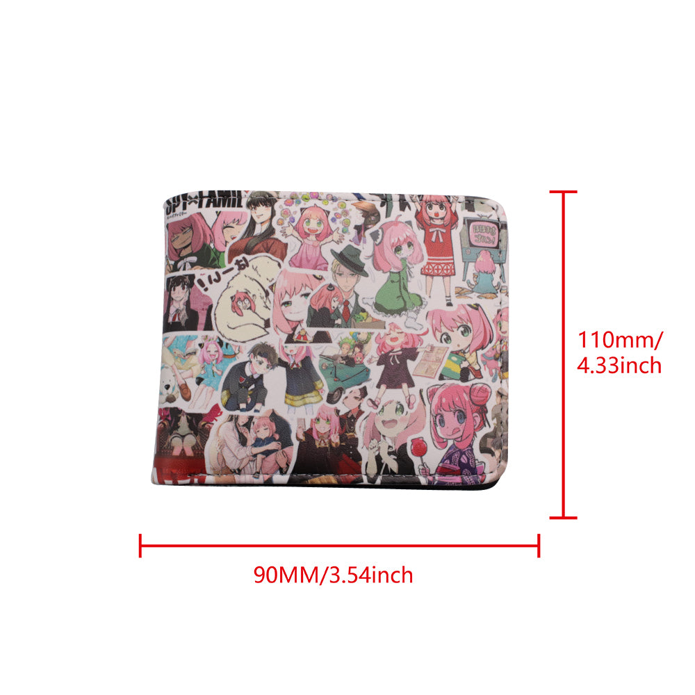 Brand New Unisex SPY X Family Anya Forger Anime Purse Short Bifold Fashion Leather Wallet