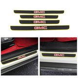 Brand New 4PCS Universal GMC Yellow Rubber Car Door Scuff Sill Cover Panel Step Protector