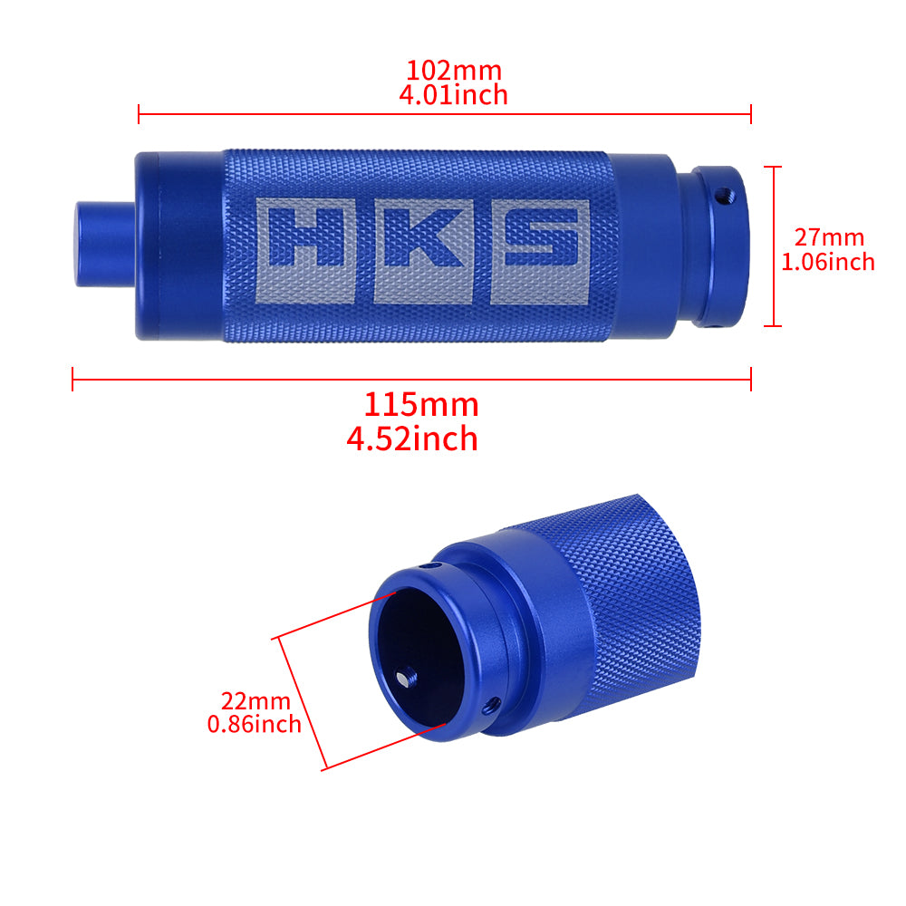 Brand New HKS Blue Aluminum Car Handle Hand Brake Sleeve Universal Fitment Cover