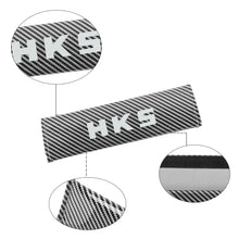 Load image into Gallery viewer, Brand New Universal 2PCS HKS Silver Carbon Fiber Look Car Seat Belt Covers Shoulder Pad