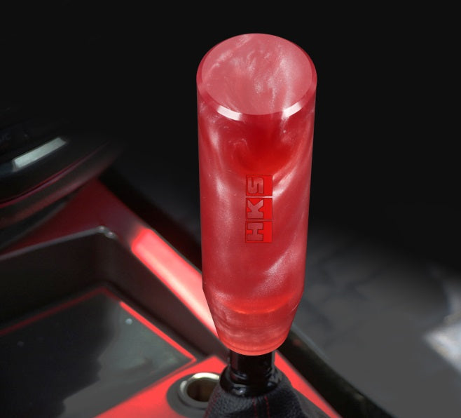 Brand New Universal HKS Red Pearl Long Stick Manual Car Gear Shift Knob Shifter M8 M10 M12