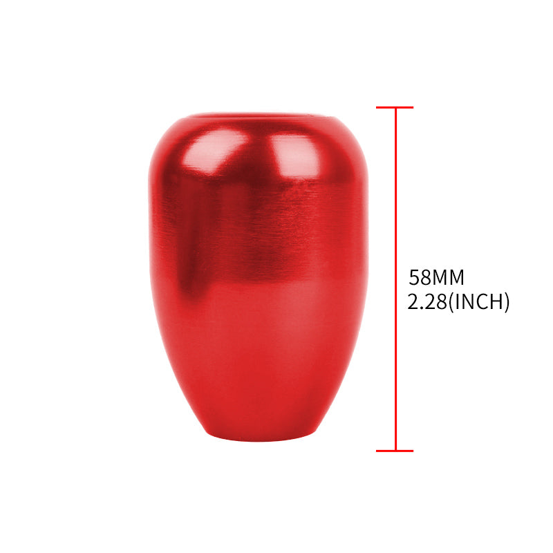 Brand New Universal Real Carbon Sticker 5 Speed Aluminum Manual Gear Stick Red Shift Knob M8 M10 M12