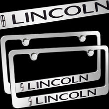 Load image into Gallery viewer, Brand New 2PCS LINCOLN Chrome Plated Brass License Plate Frame Officially Licensed