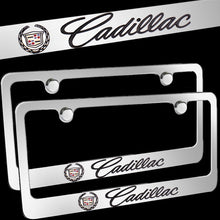 Load image into Gallery viewer, Brand New 2PCS Cadillac Chrome Plated Brass License Plate Frame Officially Licensed