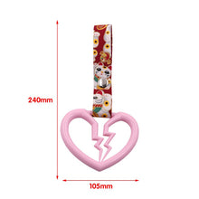 Load image into Gallery viewer, Brand New Broken Heart Pink JDM TSURIKAWA Ring Subway Train Bus Handle Strap Charm Drift