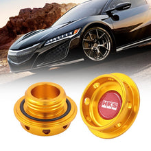 Load image into Gallery viewer, Brand New HKS Gold Engine Oil Fuel Filler Cap Billet For Nissan