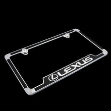 Load image into Gallery viewer, Brand New 1PCS Official Licensed Product Lexus Carbon Fiber Stainless Steel License Plate Frame